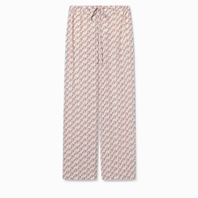 Printed silk pants
