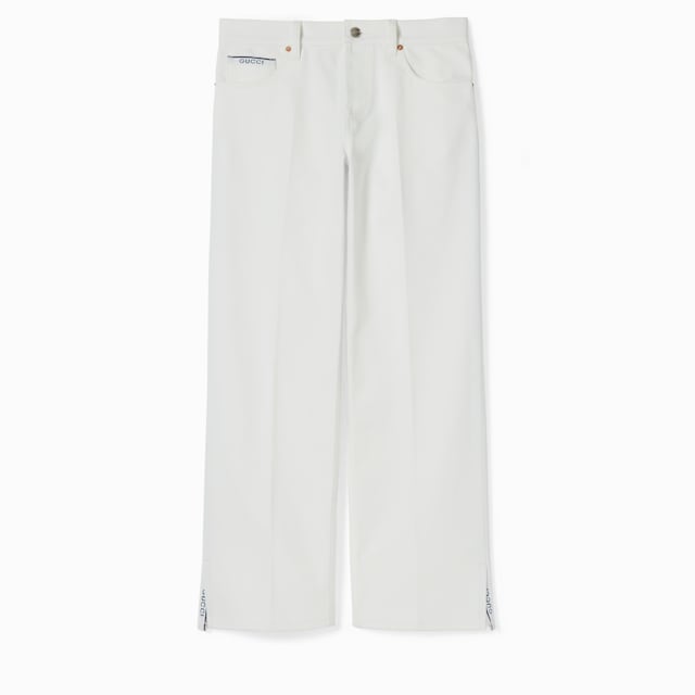 Straight fit denim trousers