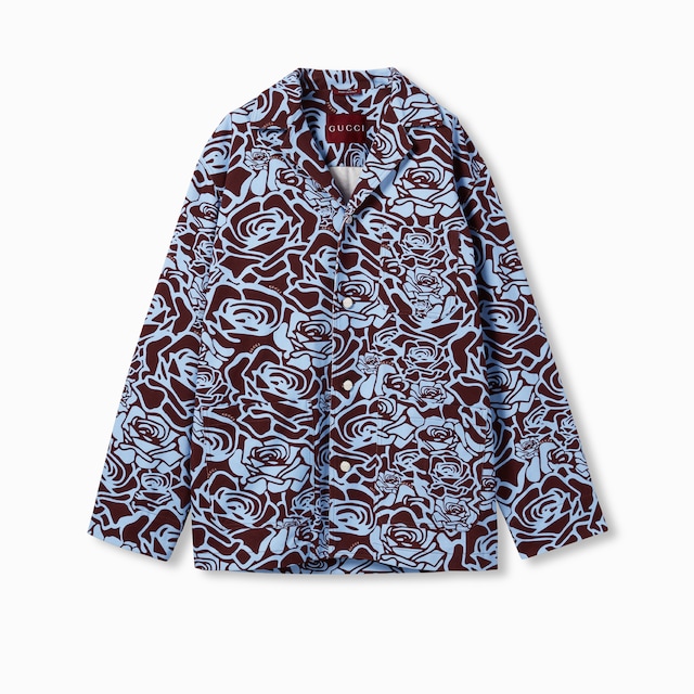 Veste en gabardine de coton imprimé