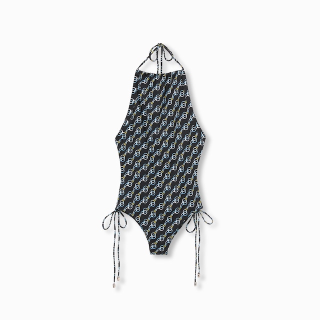 Printed sparkling jersey swimsuit