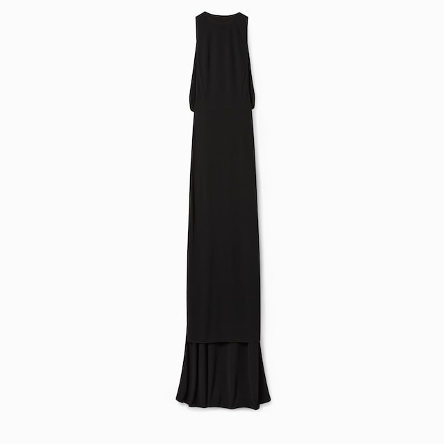 Jersey crêpe fabric evening dress