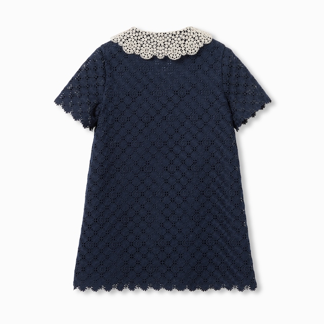 Children's Double G floral lace dress