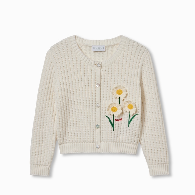 Children's cotton cardigan with embroidery