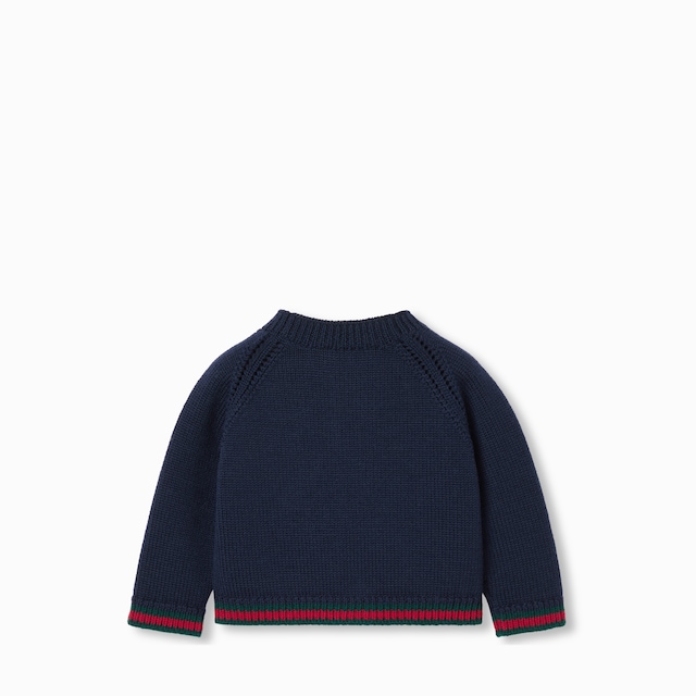 Baby wool cardigan with Web