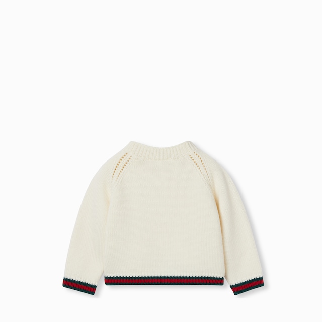 Baby wool cardigan with Web