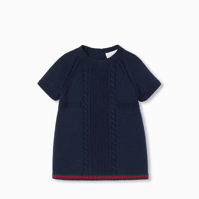 Baby wool dress with Web