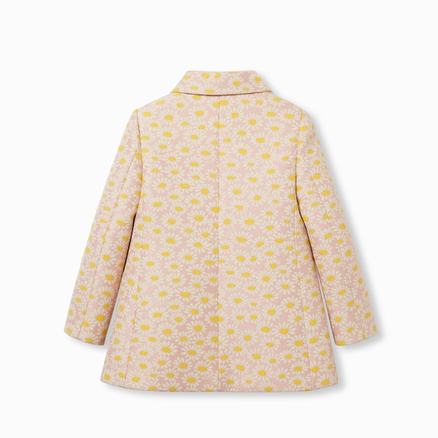 Children's floral jacquard coat