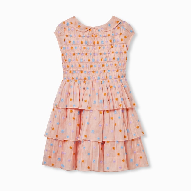 Children's embroidered organza dress