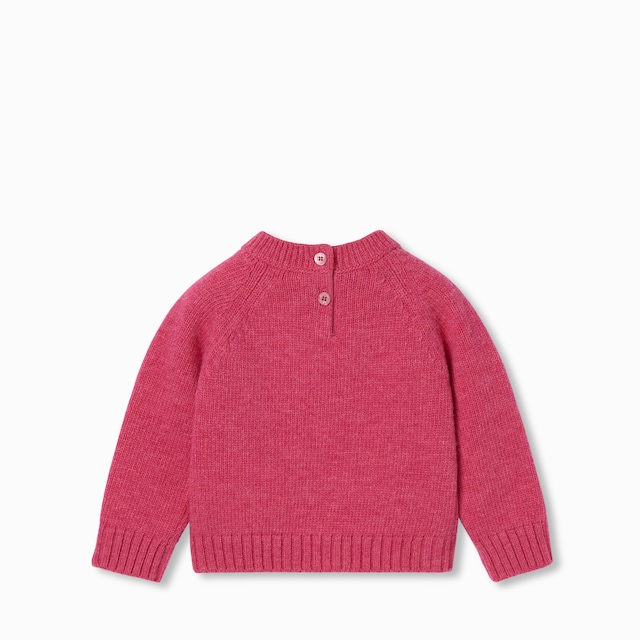 Baby wool sweater with embroidery