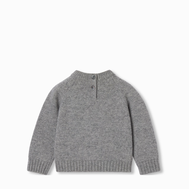 Baby wool sweater with embroidery