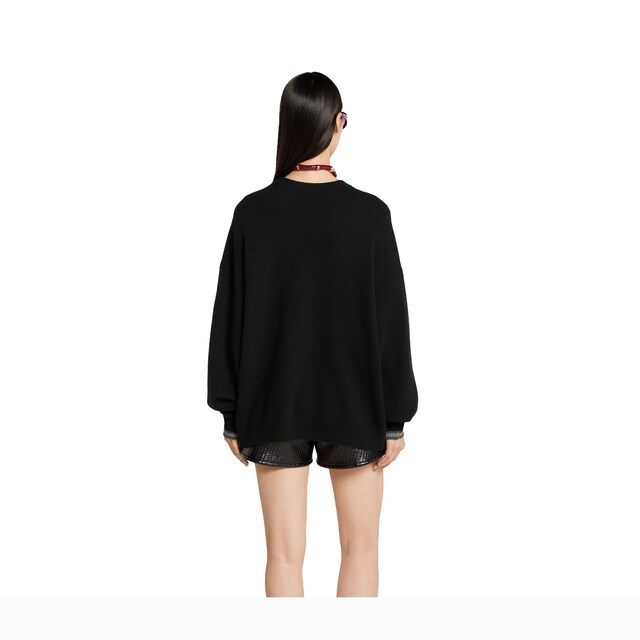 Cashmere wool sweater with Web trim - image 3