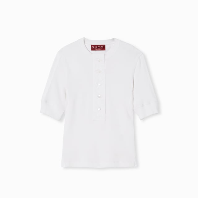 Cotton rib T-shirt