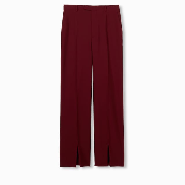 Брюки оверсайз с низкой посадкой из шерсти