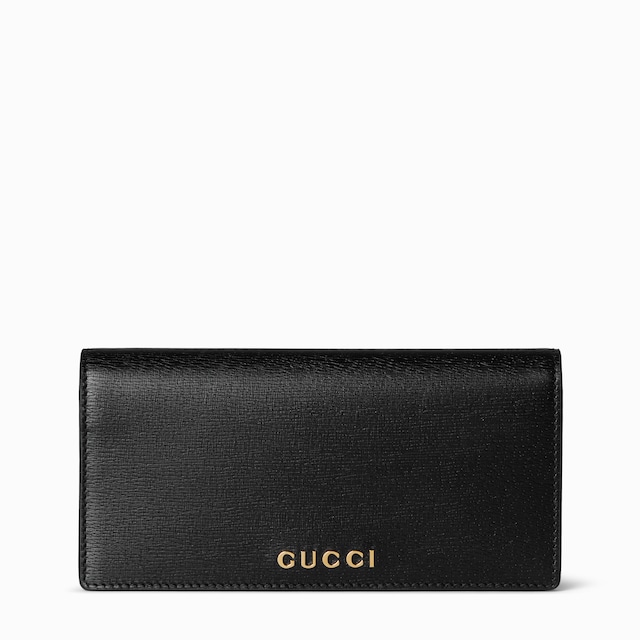 饰手写体Gucci标识长款钱包