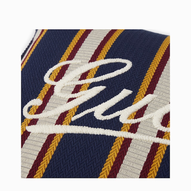 Cuscino in jacquard di cotone a righe misura piccola