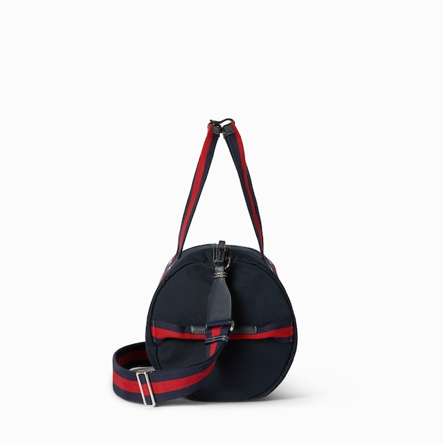 Large printed canvas duffle bag