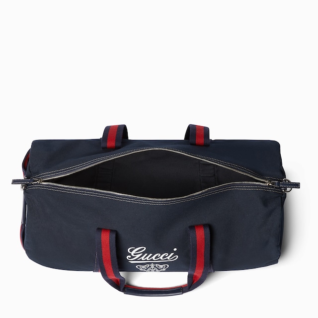 Large printed canvas duffle bag