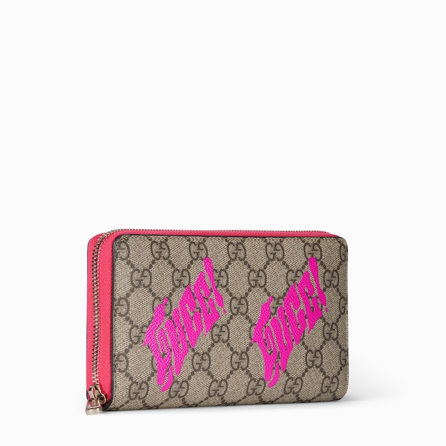 Portefeuille zippé GG Monogram avec imprimé