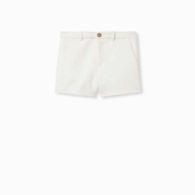 Short en coton bouclé