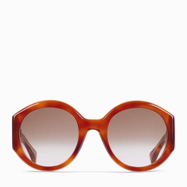 Round frame sunglasses in gold-toned | GUCCI® US
