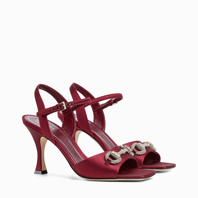 Women's sandal with crystal Horsebit