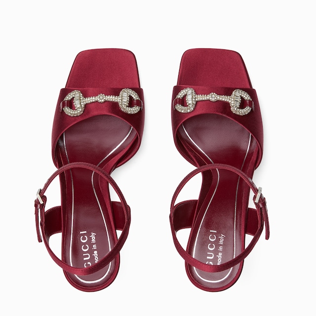 Women's sandal with crystal Horsebit