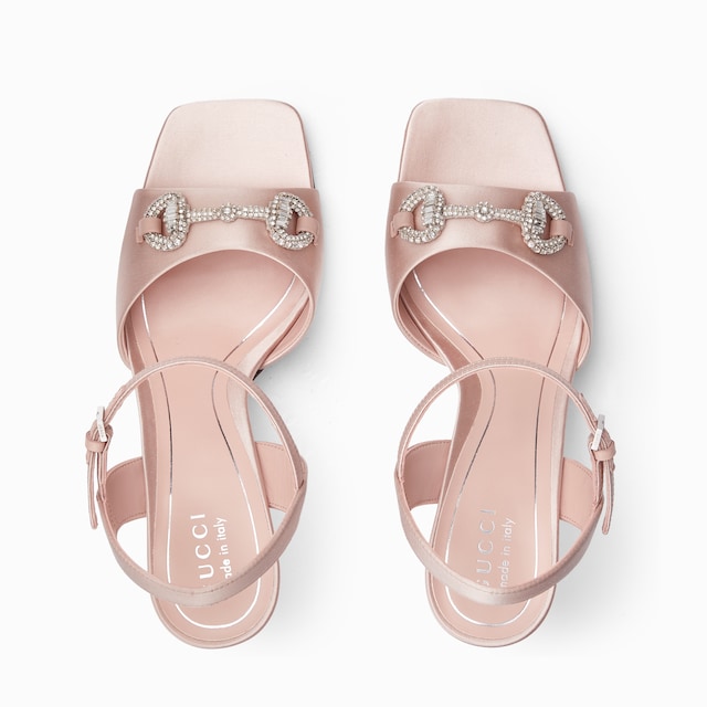 Women's sandal with crystal Horsebit