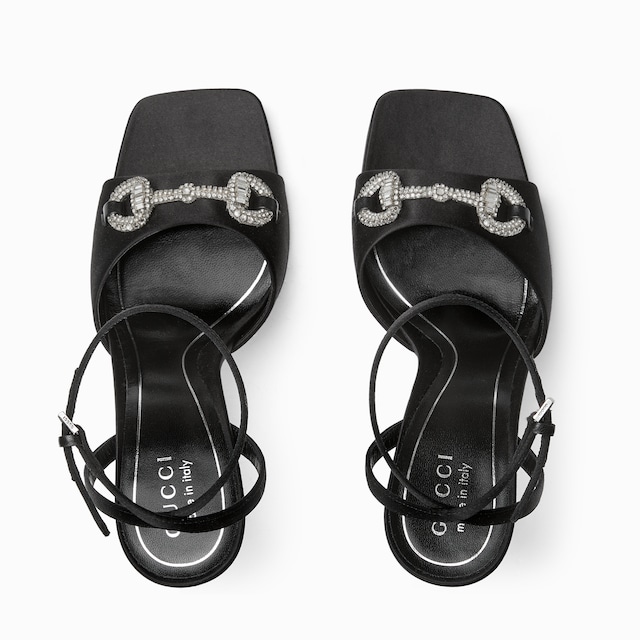 Women's sandal with crystal Horsebit