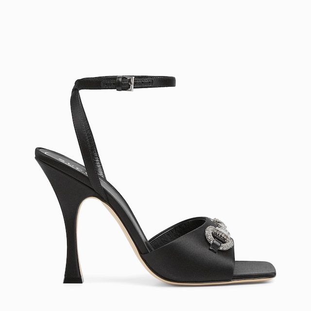 Women's sandal with crystal Horsebit
