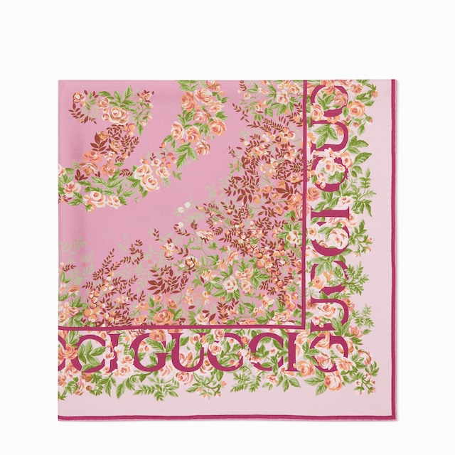 Printed silk twill carré