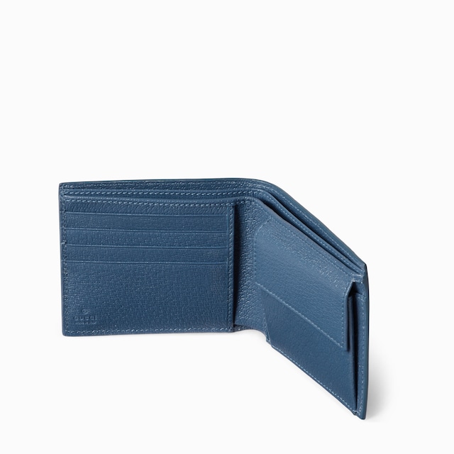 Portafoglio GG con portamonete e interno blu