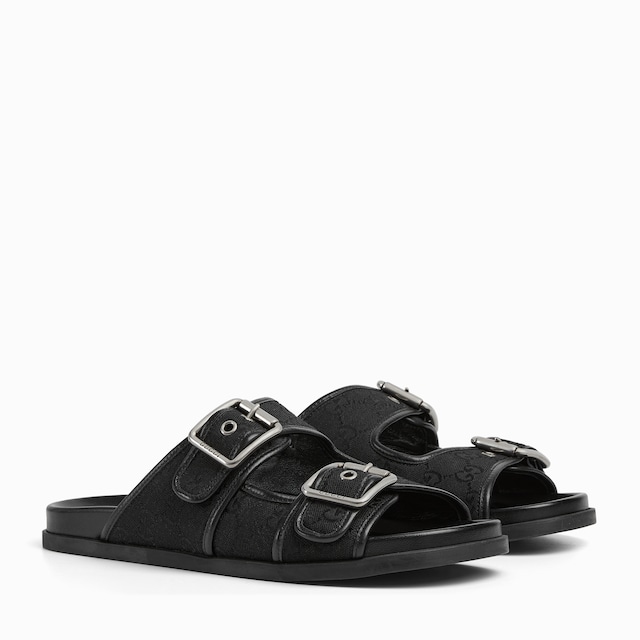 Men's slide sandal with buckles