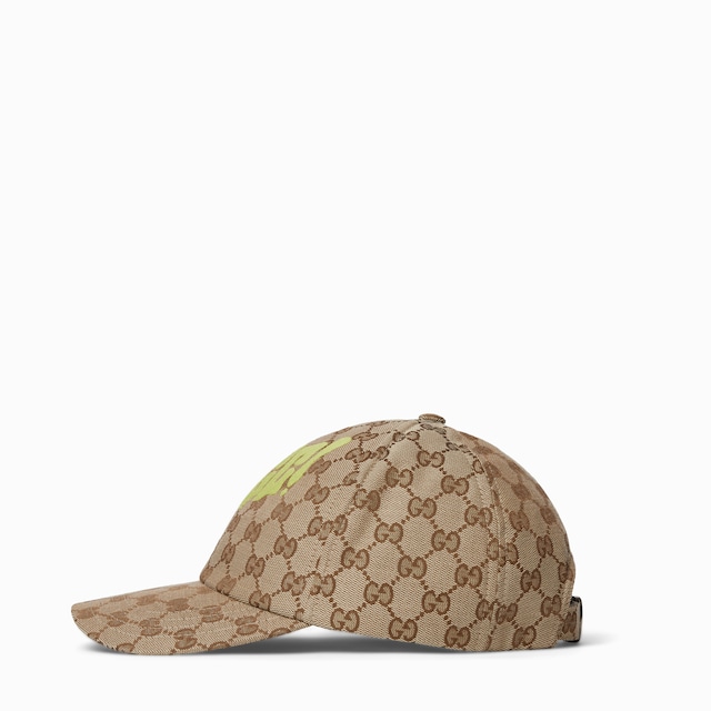 GG canvas baseball cap with print