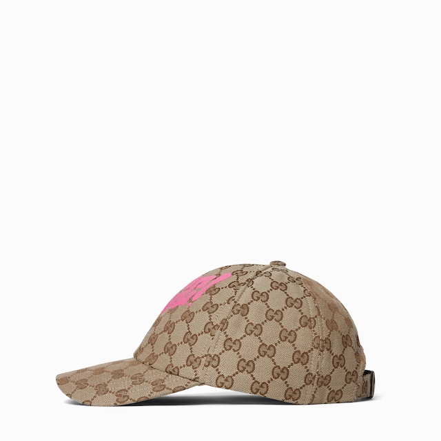 GG canvas baseball cap with print
