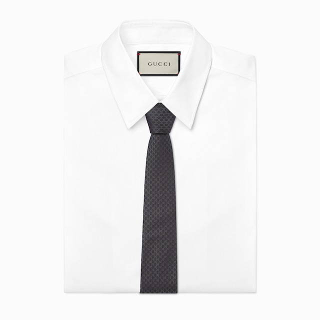 GG silk jacquard tie