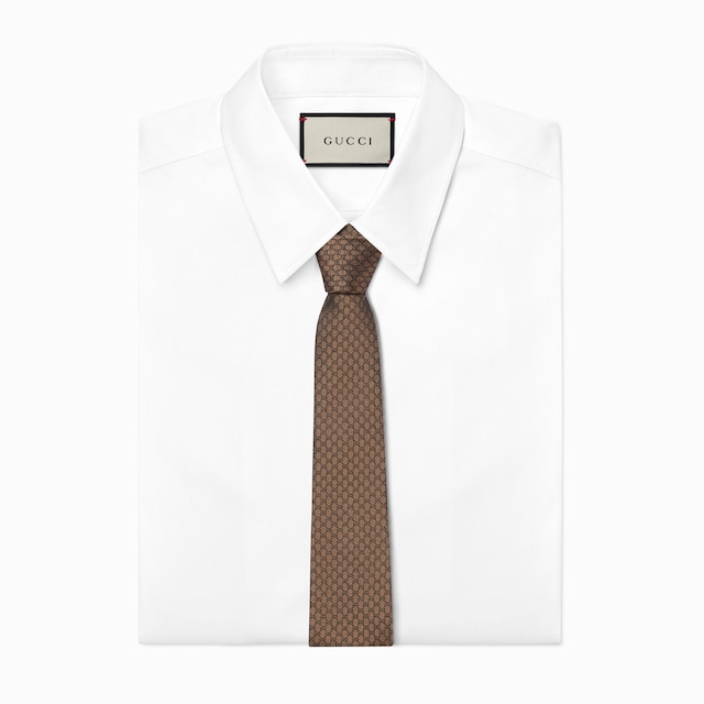 GG silk jacquard tie
