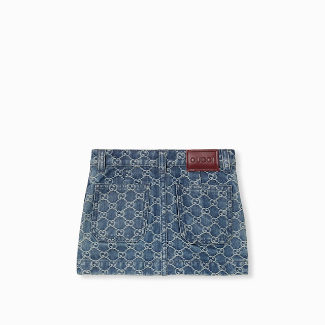 Children's GG denim skirt