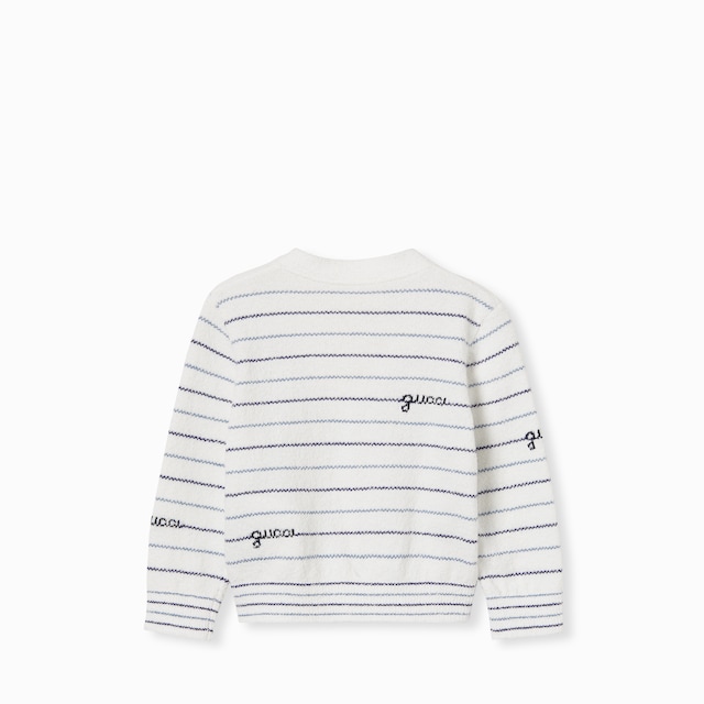 【美品】GUCCI グッチ　グレー ロゴ入りカーディガン　5歳 ベビーボーイズ カーディガン＆セーター | GUCCI® JP