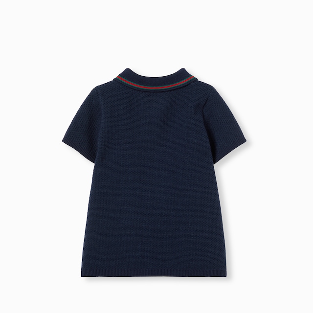 Baby cotton polo dress with embroidery