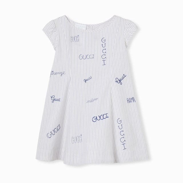Children's embroidered muslin dress