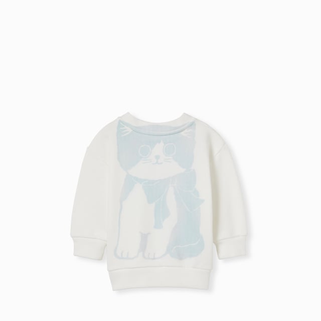 Baby cotton sweatshirt with print