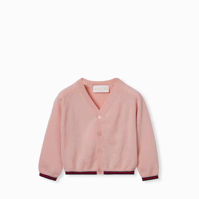 Baby wool cardigan with Web