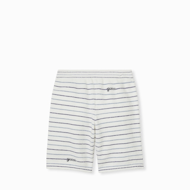 Short infantil de algodón a rayas