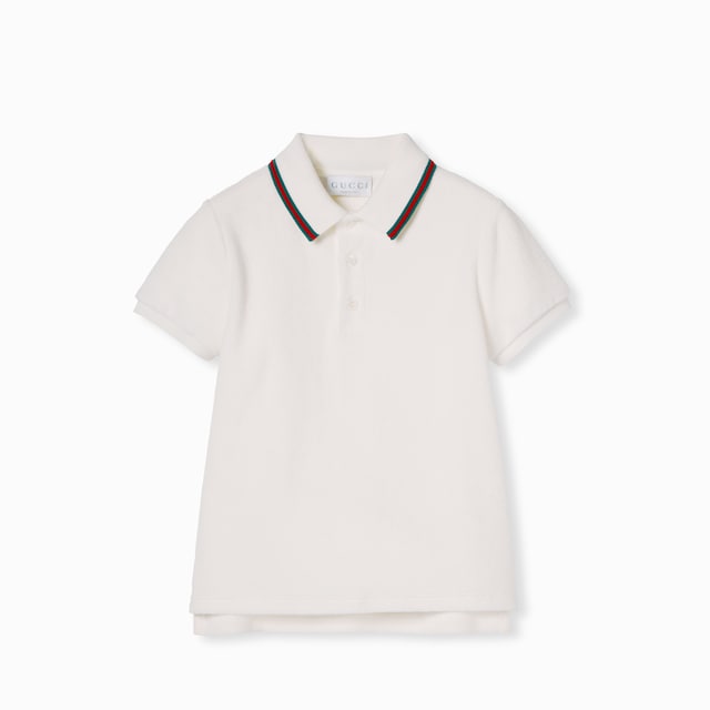 Children's cotton polo shirt with Web