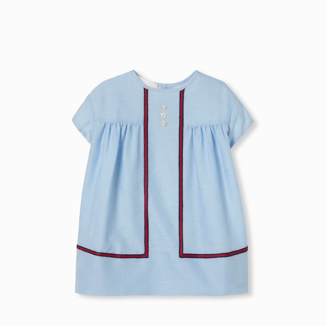 Baby GG cotton dress with Web