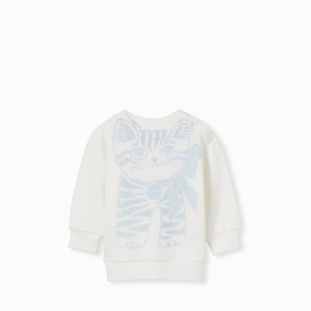 Baby cotton sweatshirt with print