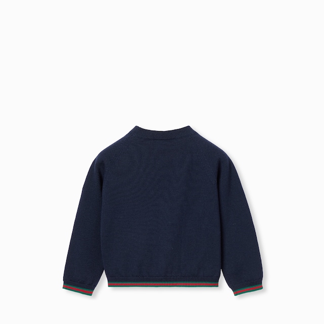 Baby wool cardigan with Web