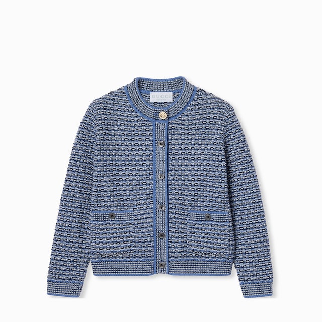 Children's wool bouclé cardigan