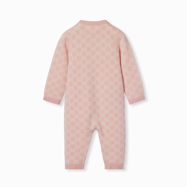Baby GG wool jacquard one-piece