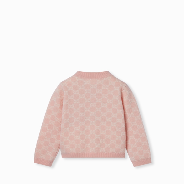 Baby GG wool jacquard cardigan